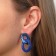 Earrings Assorted "Infinity" interweaving, blue color