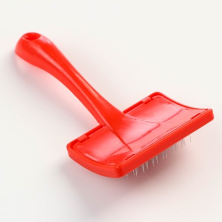 Pudder without drops curved, small, 7 x 14 cm, red-1