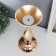 Summary Metal for 1 candle "elegant" gold 32x13x13 cm