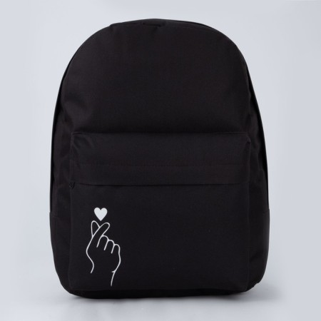 Backpack school youth Like, 29x12x37 cm, lightning department, external pocket, black color-3