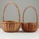 Set of wicker baskets, d29x14/38 cm, d24 x 12/33 cm, 2 pcs, honey, willow