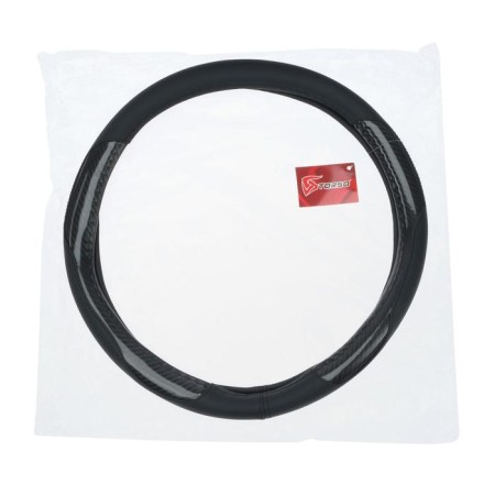 Torso steering wheel, pu, perforation, size 38 cm, black carbon insert, black-2