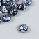 Beads for creativity plastic "Marble. Violet-blue" set of 15 pcs 1.7x1.7x1 cm