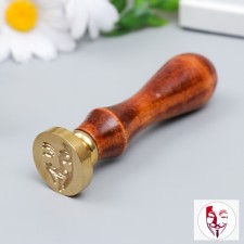 Printing for wax with a wooden handle 