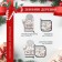 New Year. Winter Village Ethel Trustee, 19x19cm, 100% HL, Vatin 250g/m2