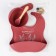 Set for feeding: bib, plate on the suction cup, spoon, m & b, cherry