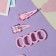 Hair set "Pink Miracle" (2 invisibility 5 cm, 4 elastic bands) berries, pink