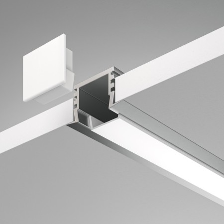 Aluminum profile built-in Led Strip Alm006S-2M, 200x2.2x1.2 cm, silver color-1