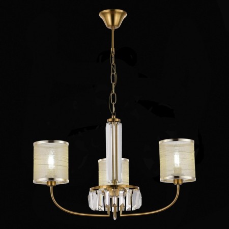 Suspended EVOLUCE lamp. Sle1119-303-03. Ellisse. 3x40 watts, E14, 65x65x39 cm, brass color-3