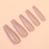 Patching nails, 24 pcs, ballerina shape, beige color