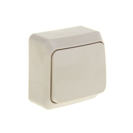 SE switch SE "Etude", 10 A, 1 key, IP20, overhead, cream, BA10-001K