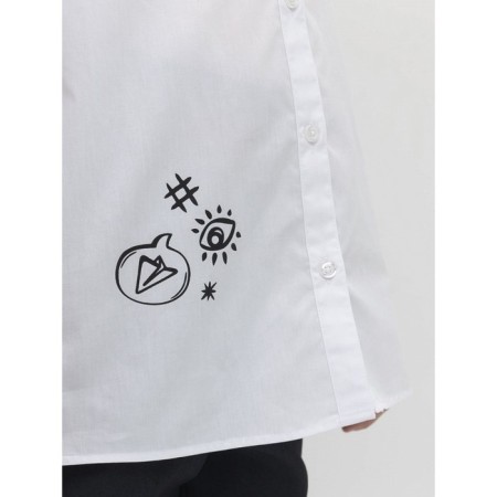 Blouse for girls, height 128 cm, white color-4