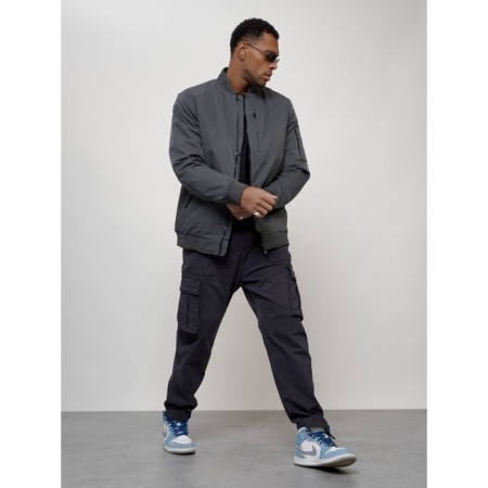 Male bomber, size 58, dark gray color-11
