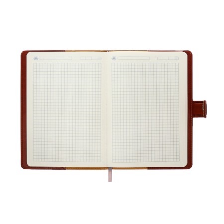 Organizer, A5, 128 sheets, cage, cover of leatherette, with a knife, "business", black-7