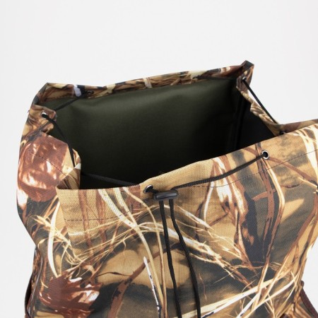 Tourist backpack, 55 liters, cord department, 4 outer pockets, ZFTS, brown color/camouflage-7