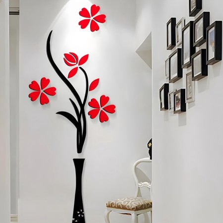 Interior stickers "flowers", decor on the wall, panel 150 x 58 cm-5