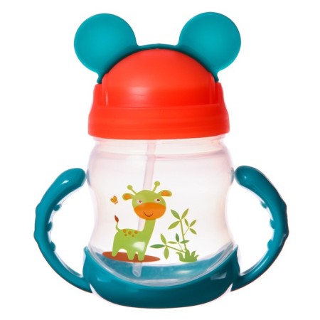 Baby chipper with silicone tube, 250 ml., With pens, color mix-3