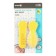 Set for hair care: comb and brush "Flower", yellow color