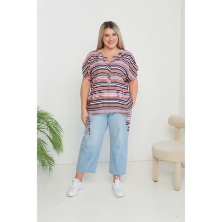 Women's pants, size 68, blue color-1