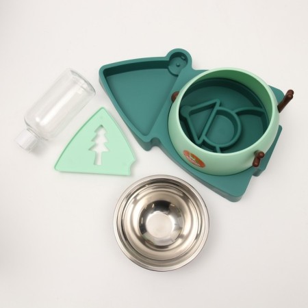 Metal bowl on a plastic base, 31.8 x 20 x 14 cm, green-2