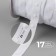 Braid with buttons, 25-25 mm, 17 mm × 45 ± 1 m, white color