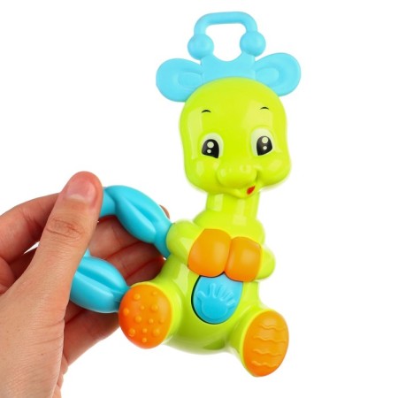 A rattle - a “dragon” squeak, with elastic elements, color mix, crush me-4