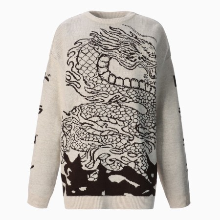 Jumper Women's Mist "Dragon", beige, OneSize (44-48)-5