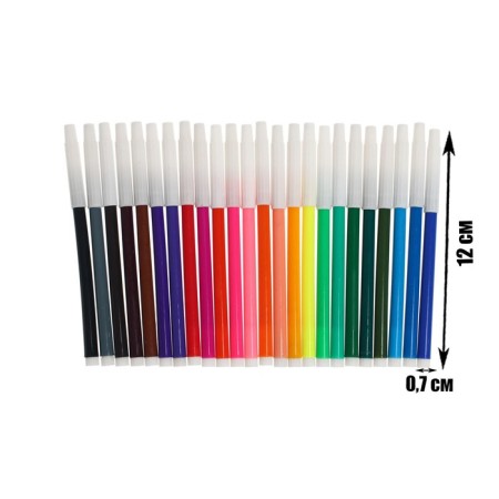 Felt -tip pens, 24 colors, non -premised cap-1