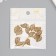 Decor Metal for creativity "Golden openwork leaf" set of 16 pcs 1.8x1 cm