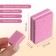 Batf sandpaper for nails, set 50 pcs, double -sided, 3.5 × 2.5 cm, pink color