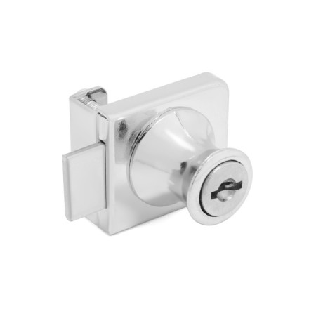 Furniture lock for glass doors, 1 st., Color chrome-2