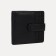 Women's wallet on the button, black color