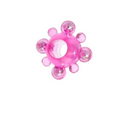 Embeded ring with beads Toyfa Super Ring, pink color