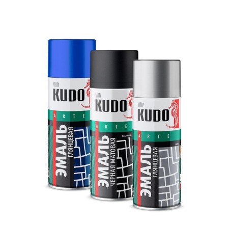 Aerosol paint enamel Kudo universal dark green RAL 6016, 520 ml-1