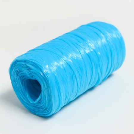 Yarn "for knitting mochecks" 100% polypropylene 300m/75 ± 10 g in the shape of a cylinder (blue)-2
