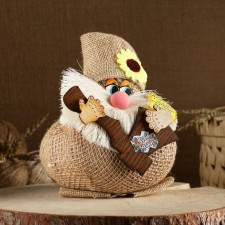 Оберег-домовой "Васек на мешковине, с топором и деньгами", 23х16х14 см МИКС