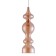 Suspended lamp Crystal Lux, Iris 2070/201, E14, 1x60 W, 47x13x13 cm, Golden Color