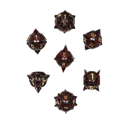 A set of cubes for D&D (Dungeons and Dragons, DND) "Game time", Series: D&D, 7 pcs, black-1