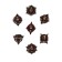 A set of cubes for D&D (Dungeons and Dragons, DND) "Game time", Series: D&D, 7 pcs, black