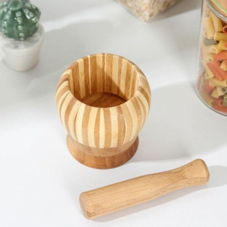 Stupa with pestle of the share "stripes", 11 × 10 × 10 cm-2