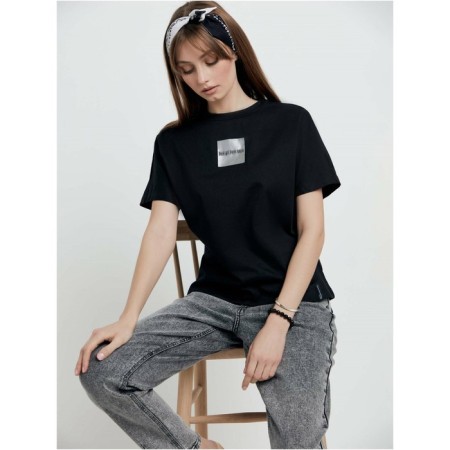 Female T -shirt, size XS, black color-1
