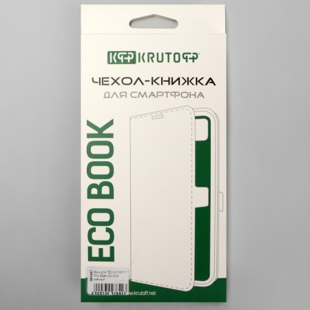 Krutoff Eco Book cover for the Tecno Pop 7/7 Pro/ Spark GO 2023 smartphone, Red-3