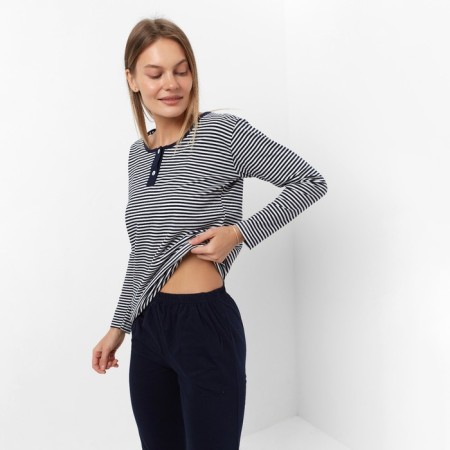 Female homemade set (jumper/pants), blue color, size 46-4