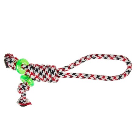 Cable toy "tails" with rings made of thermoplastic rubber, 36 cm, up to 140 g, mix-2