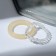 Ring set 2 pieces "Crystals" pebbles and smoothness, yellow-white color, size mix