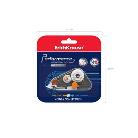 Erichkrause Performance Correction Tape, with Auto-Lock, 5 mm x 6 m, in Blister, mix-3