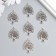 Decor for creativity Metal "Peacock" silver set 7 pcs 3x2.1 cm