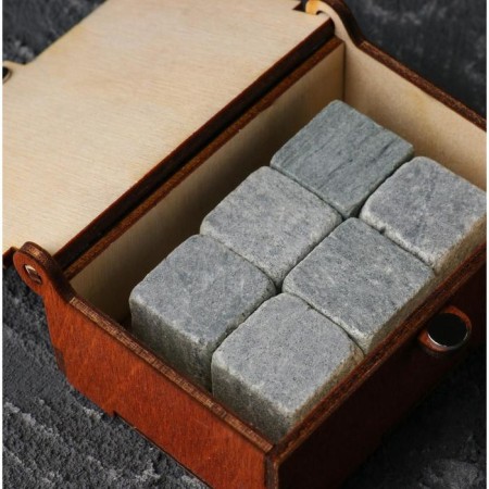 Woods for whiskey "Bear", in a box with a magnet, natural steat, 6 pcs-2
