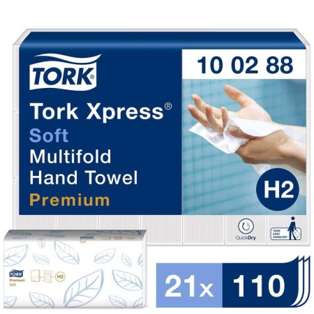 Tork Xpress leaf towels, Multifold (H2) Soft, 110 sheets