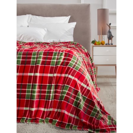 Guten Morgen FirePlace plaid, size 150x200 cm, red color-6